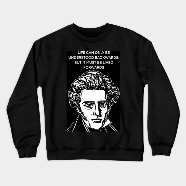 SOREN KIERKEGAARD quote .5 - ink portrait Crewneck Sweatshirt by lautir